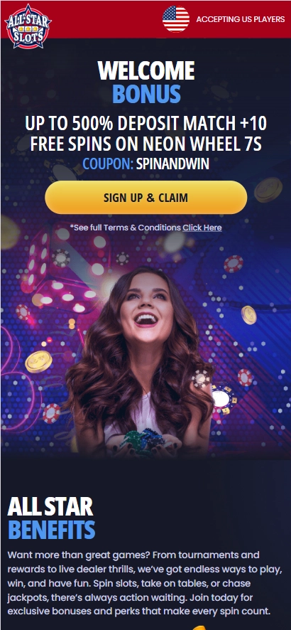 All Star Slots on mobile